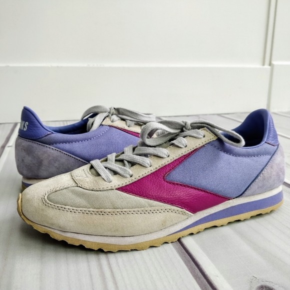 Brooks Shoes - Retro Vanguard Heritage Sneaker Pink Purple Brooks
